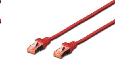 Digitus Patch Cable, S-FTP, CAT 6, AWG 27/7, LSOH, Měď, červený 3m