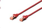 Digitus Patch Cable, S-FTP, CAT 6, AWG 27/7, LSOH, Měď, červený 3m