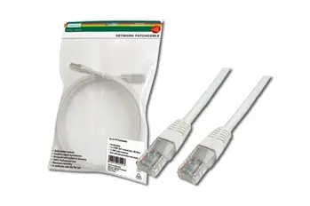 Digitus Patch Cable, UTP, CAT 5e, AWG 26/7, bílý 0,5m