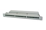 Digitus Patch Panel 19", CAT6, 8P8C, LSA, 1U, 24 x RJ45, stíněný, šedý