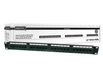 Digitus Patch Panel, Cat 5e, nestíněný, 19", 24 port