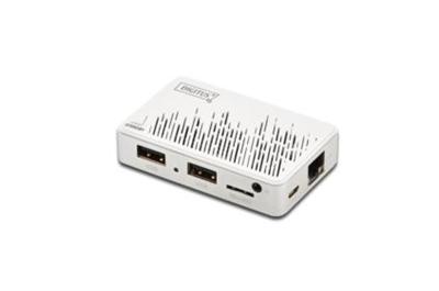 DIGITUS Plug & View Mini NVR , 10/100Mbps , 1x USB 2.0 , 4 kanály , rozlišení VGA 12W , teplota 0 - 40