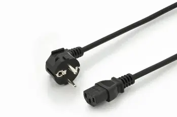 Digitus Power Cord, CEE 7/7 (Typ-F) 90o angled - C13 M/F, 1.8m, H05VV-F3G 0.75qmm, VDE, bl