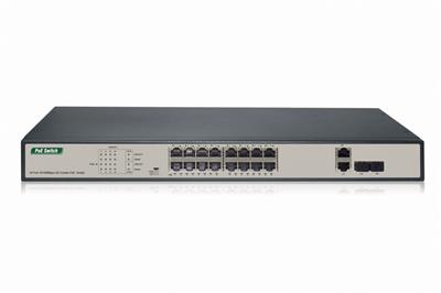 DIGITUS Professional 16-port Fast Ethernet PoE Switch