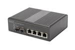 DIGITUS Professional Industrial 4-Port Gigabit Switch with 2 x SFP uplink