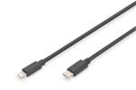 DIGITUS Pružinový kabel USB - C na Lightnig MFI C94 TPU USB 2.0, PD20W Max. 1m