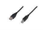 Digitus USB 2.0 connection cable, type A - B M/M, 0.5m, USB 2.0 conform, bl