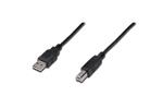 Digitus USB 2.0 connection cable, type A - B M/M, 3.0m, USB 2.0 conform, bl