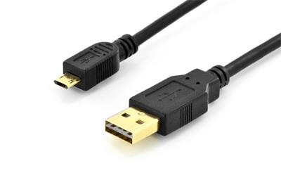 Digitus USB 2.0 connection cable, type A - micro B M/M, 1.8m, High Speed, connectors reversible, bl