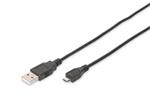 Digitus USB 2.0 connection cable, type  A - micro B M/M, 1.8m, USB 2.0 compatible, bl