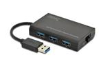 Digitus USB 3.0, 3-portový HUB A Adaptér na Gigabit Ethernet , 1x RJ45, USB-A, 10/100/1000Mbps, USB 3.0, Windows/Mac OS