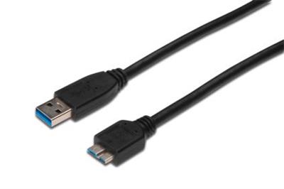 Digitus USB 3.0 kabel, USB A - Micro USB B, M / M, 1,8 m,UL, bl