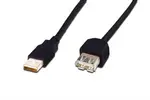 Digitus USB kabel prodlužovací A-A, 2xstíněný, měď, 5m, černý