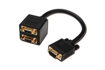 Digitus VGA Splitter, D-Sub15 - 2x D-Sub15