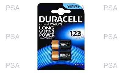 DURACELL Baterie - 123A 3V Lithium Battery, 3 V, 1500 mAh - 2 pack