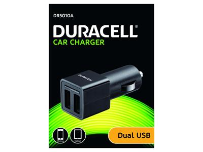 Duracell - Dual USB Auto-nabíječka pro tablet černá