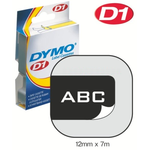 Dymo páska D1 - 12mm x 7m bílá na černé S0720610/ 45021