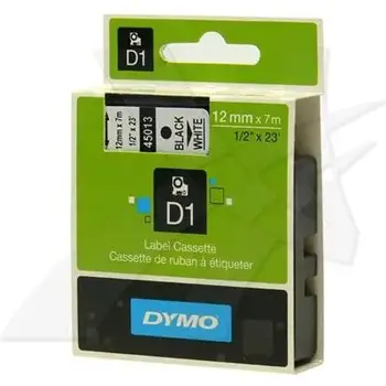 Dymo páska D1 - 12mm x 7m černá na bílé 45013