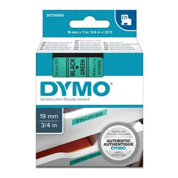 Dymo páska D1 - 19mm x 7m černá na zelené 45809/S0720890