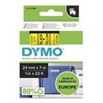 Dymo páska D1 -černý tisk/žlutý podklad, 7m, 24mm,53718