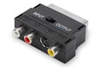 Ednet Audio/Video Adapter, Scart - 3x Cinch + SVHS M/F/F/F si, gold