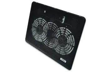 Ednet Notebook Cooling Stand for up to 15.6" 2x cooling fans, 140 mm height adjustable, black