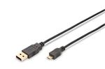 Ednet USB 2.0 connection cable, type  A - micro B M/M, 1.8m, USB 2.0 conform, gold, bl