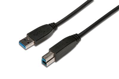 Ednet USB 3.0 connection cable, type A - B M/M, 1.8m, USB 3.0, bl