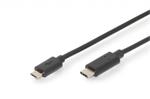 Ednet USB Type-C connection cable, type C to micro B M/M, 3.0m, 3A, 480MB 2.0 Version, bl