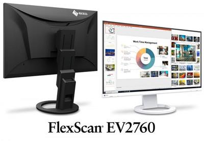 EIZO 27" EV2760-BK,IPS, 2560 x 1440,350 cd/m2,1000:1,5 ms, Ultra Slim, 2x DP, HDMI,DVI, USB,černý