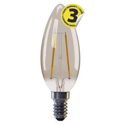 Emos LED žárovka CANDLE, 2W/18W E14, WW+ teplá bílá+, 170 lm, Filament Vintage A++