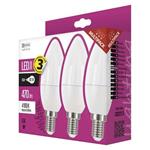 Emos LED žárovka CANDLE, 6W/40W E14, NW neutrální bílá, 470 lm, Classic A+, 3 PACK