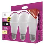 Emos LED žárovka Classic A60, 10,5W/75W E27, WW teplá bílá, 1060 lm, Classic A+, 3 PACK