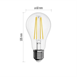 Emos LED žárovka Filament A60,E27,7W,1060lm,A++,NW neutrální bílá,60×105mm