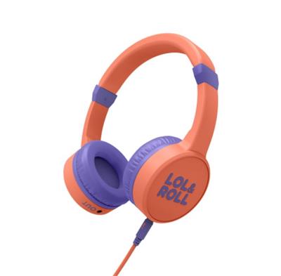 ENERGY Sistem Lol&Roll Pop Kids Headphones Orange, navržená speciálně pro děti, omezením hladiny zvuku, Music Share