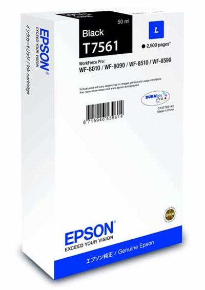 Epson ink black 2500str./50ml, pro WorkForce Pro WF-8590DWF