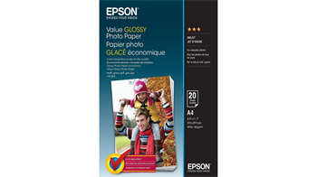 Epson Value Glossy Photo Paper,A4,183g/m2,20listů,lesklý