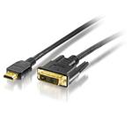 equip HDMI/-DVI Digital Adapter Cable 2,0m, černý, HQ