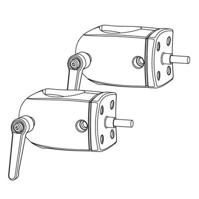 ERGOTRON DS100 OUTBOARD POLE CLAMPS, úchytky pro lištu ke spojení dvou držáků