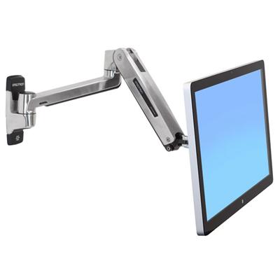 ERGOTRON LX HD Sit-Stand Wall Mount LCD Arm, Polished, velmi flexibilní rameno na zeď až 46"