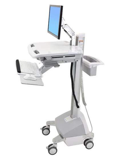 ERGOTRON StyleView® Cart with LCD Arm, Powered, pojízdný vozík s napájením, rameno pro LCD, kláv.