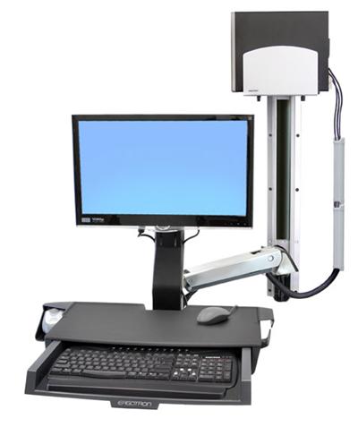 ERGOTRON StyleView® Sit-Stand Combo System s prac. plochou, držák LCD, klávesnice+ myš