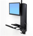 ERGOTRON StyleView Sit-Stand VL High Traffic Areas, black, systém držáků na zeď, monitor (all in one), klávesnice, myš