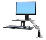 ERGOTRON WorkFit-A with Suspended Keyboard, HD, 5" and WS, Polished Aluminum,stol.drř./prac. stanice/monitor,klav.deska