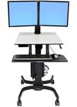 ERGOTRON WorkFit-C, Dual Sit-Stand Workstation,pojízdná nastavitelná prac. stanice, sezení/stání, dva monitory