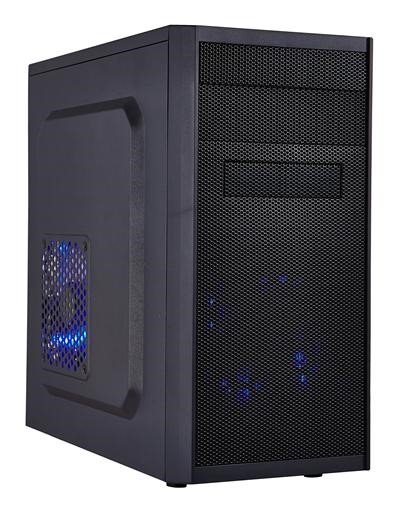 EUROCASE skříň MC X203 black, micro tower, without fans, 2x USB 2.0