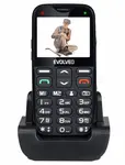 EVOLVEO EasyPhone XG, mobilní telefon pro seniory s nabíjecím stojánkem (černá barva)