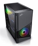 EVOLVEO M5, case mATX, 2x USB2.0 / 1x USB3.0 / 3x120mm LED / černý s průhlednou bočnicí