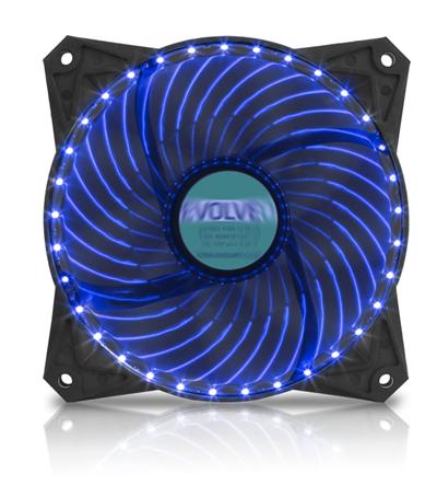 EVOLVEO ventilátor 120mm, LED 33 bodů, modrý