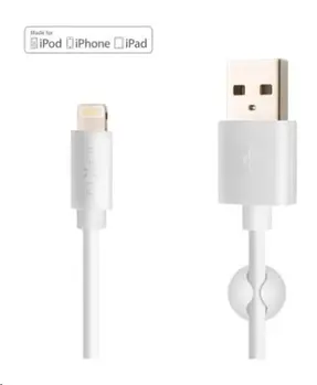 Fixed datový a nabíjecí kabel, USB-A -> Lightning (MFI),20W,1m,bílý